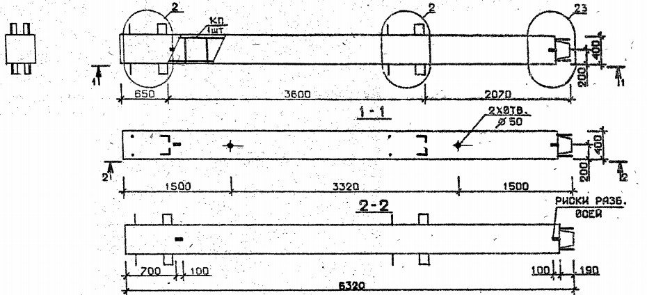 Колонна 1КВ 36.63-11 Серия 1.020.1-2с/89