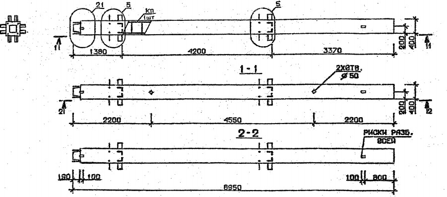 Колонна 2КН 33.89-1-с Серия 1.020.1-2с/89