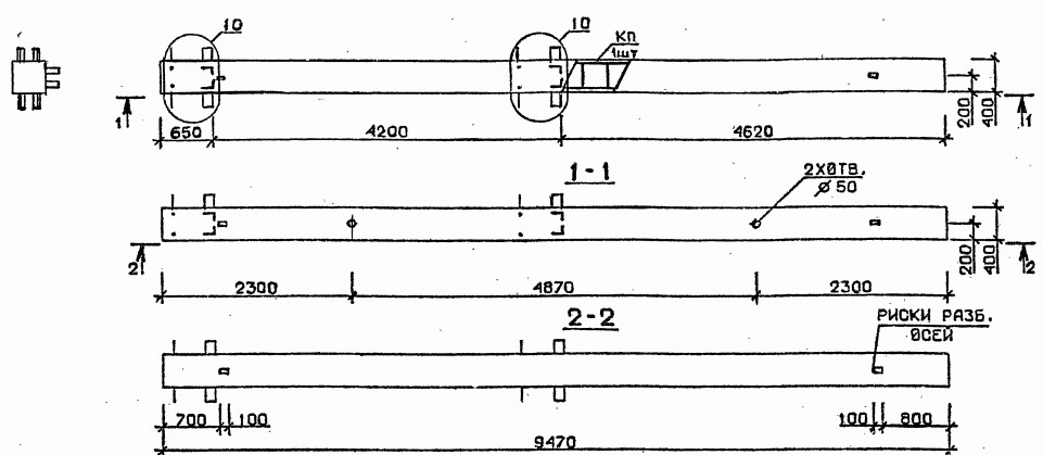 Колонна 3КБ 42.95-9 Серия 1.020.1-2с/89