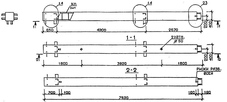 Колонна 4КВ 42.75-4-с Серия 1.020.1-2с/89